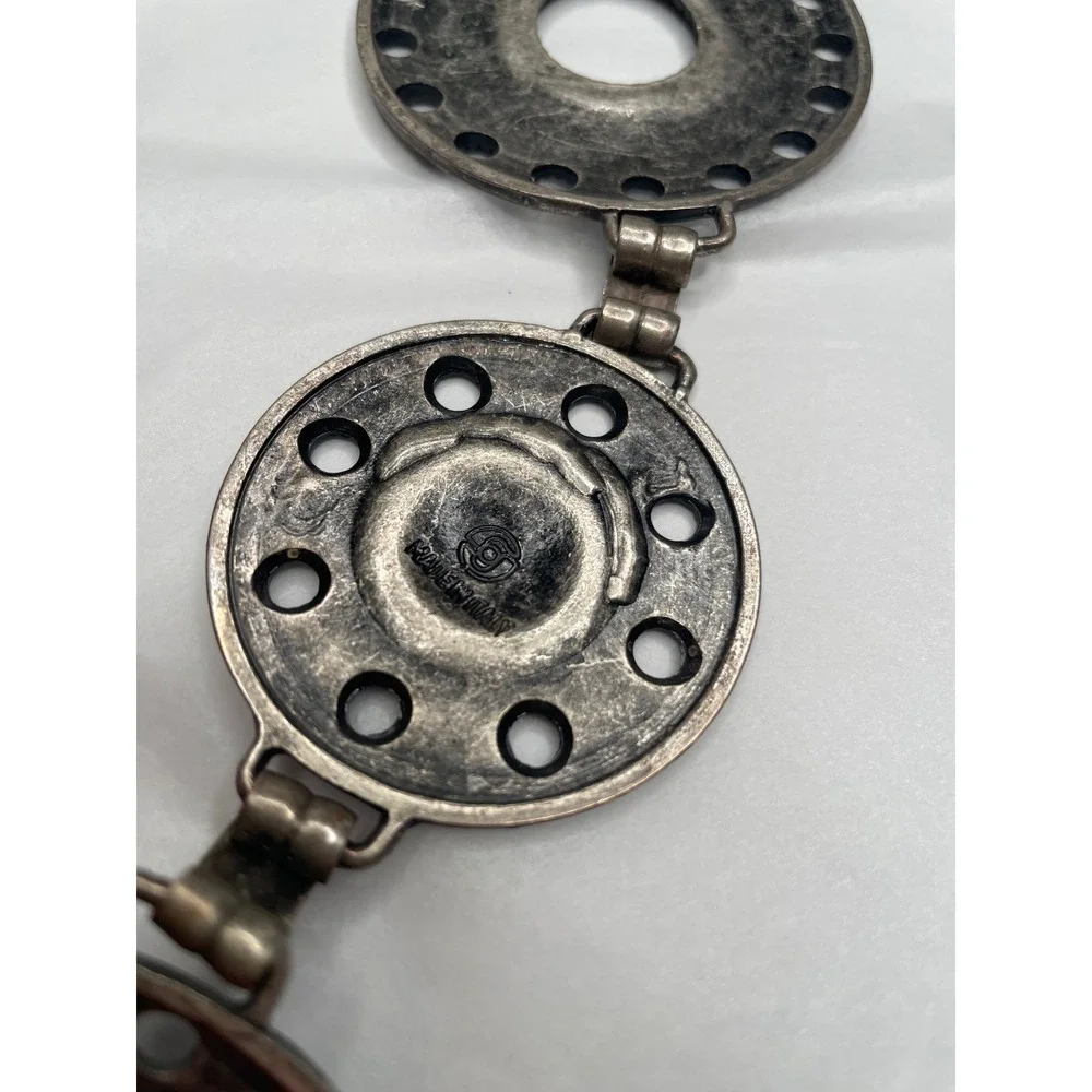 Unbranded Vintage Silver Tone Medallion Chain Belt Made in Italy Boho Western